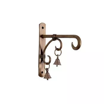 Аппаратный настенный кронштейн с колокольчиками для подвешивания колокольчика/макраме/растений и горшков/фонаря/подсвечника/музыки ветра/многократного подвешивания (Размер Д18 X Ш3 X В18 СМ)…