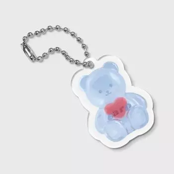 Appearf Heart Jelly Coby-Blue (Брелок для ключей), популярная фраза в Корее key ring