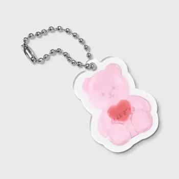 Appearf Heart Jelly Koby-Pink (Брелок для ключей), популярная фраза в Корее key ring
