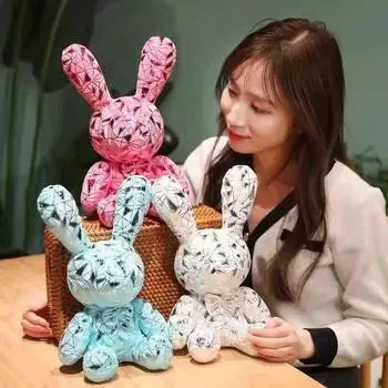 Appease Pillow Animal Plush Toy Bunny Stuffed Plushies Candy Rabbit Plush Doll Plush Pillow серебряный