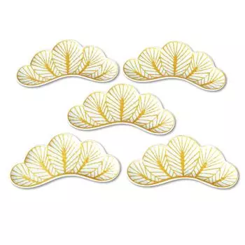 Appetizer Japanese food serving Japanese lucky Arita set of gift box included plate, plate, 25cm, tableware, charm, Matsuba, ware, Yukimatsuba, white,
