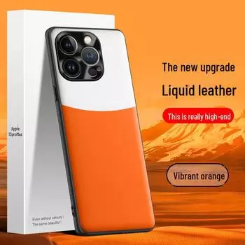 Apple 13promax Liquid Leather Anti-Fall Phone Case, One-Piece Protective Cover Apple 13promax белый/синий