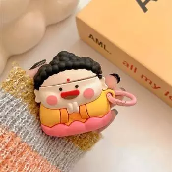 Apple Беспроводные Bluetooth Наушники Чехол Airpods3 Поколение Новое Поступление Pro2 Ударопрочный Силиконовый Мягкий Чехол Ударопрочный 5 Поколение Пара Airpods Pro/Pro2 Neutral Buddha