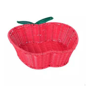 Apple Design Handcrafted Basket for Fruits and Cookies, Imitation Rattan 31cmx10cm