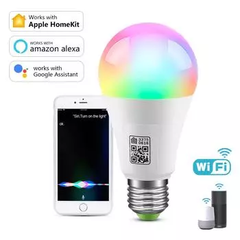 Apple Homekit App LED WIFI Умная лампочка Лампа Siri Голосовое управление Светодиодные лампы 16 миллионов полных цветов Умное домашнее освещение для IOS