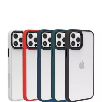Apple iPhone 14 Metallic Button Acrylic Frosted Case - Skin-Feel, Compatible with iPhone 13 12 Mini зелёный