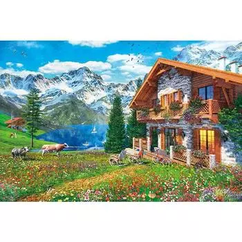 Apple One 1000 элементов пазла Цветок Цветущий Альпийский Дом (50x75cm)