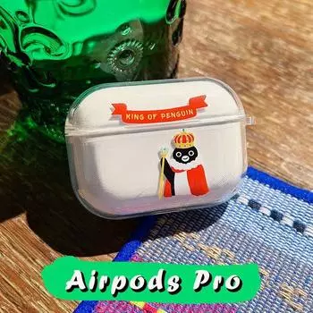 Apple Pro Original Penguin King Transparent Protective Case Transparent Airpods Pro