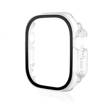 Apple Watch Iwatch98 Protective Case Tempered One Ultra Protective Cover 49/45mm Dustproof Full Screen Cover Frosted Transparent 45mm