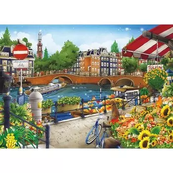 APPLEONE 500 Piece Jigsaw Puzzle Hiroyuki Keikawa Amsterdam Holiday x (38 53cm)