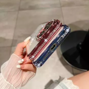 Applicable iPhone15PRO rhinestone rose mobile phone case Apple 14 electroplated TPU diamond all-inclusive 13 protective case iPhone15PRO MAX темно-фиолетового