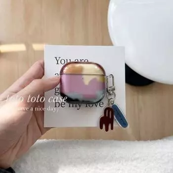 Applicable to Apple 2 Generation Bluetooth Earbuds Case Airpods3 Generation New Arrival Special-Interest Design Pendant Airpods2 Anti-Fall Shell Apple Airpods 3 Shell + Brown chair pendant