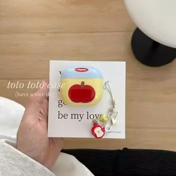 Applicable to Apple 2 Generation Bluetooth Headset Shell Airpods3 Generation New Protective Case Airpodspro2 Niche Pendant Shatter-resistant Shell Apple Airpods Pro Shell + pin stereo Apple Pendant