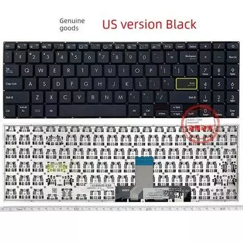 Applicable to Asus ASUS S14 S15 S5600f E510m E510k Fl8850 L510 Keyboard M5600i [New] (genuine goods model) (black) (no backlight)