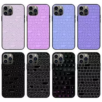 Applicable To IPhone16 Mobile Phone Case New Personalized Creative Keyboard Pattern Mobile Phone Case iPhone13