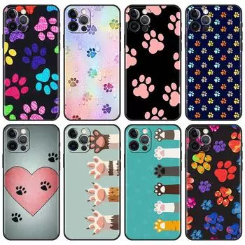Applicable To IPhone16 Mobile Phone Case New Cute Cartoon Girl Heart Cat Paw Mobile Phone Case Love iPhone13