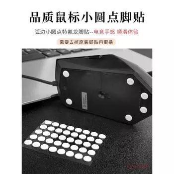 Applicable to Logitech Bullshit King GPW Generation/Second Generation Mouse Small Dot Teflon Footsticker DIY Mouse Bottom Sticker Footsticker White [small polka dot foot paste, 20]]