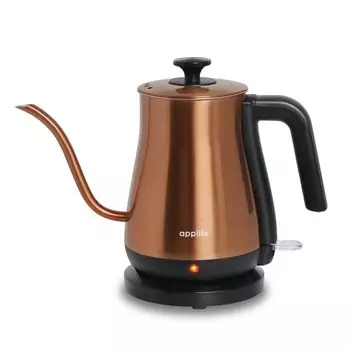 applife Электрический чайник для кафе 0,8 л Медный электрический чайник с капельным носиком и узким горлом Функция безопасности Автоматическое отключение питания Предотвращение опорожнения чайника
