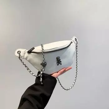 Аппликации Цепочка Твердые Модные Нагрудные Сумки Молния Простая Дизайнерская Сумка Через Плечо Новая Мода Горячая Распродажа Сумки На Плечо Для Женщин