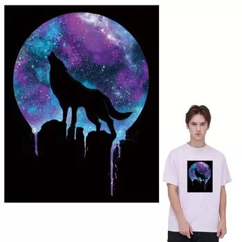 Аппликации с животными для одежды, моющиеся нашивки, аксессуары «сделай сам», наклейки для джинсов, термопресс, аппликации в полоску, термонакладки 18.8x24cm