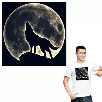 Аппликация «Черный волк», одежда, термопресс, аппликация, аксессуар «сделай сам», наклейка на джинсы, в полоску, модная утюг на передаче 21x21cm