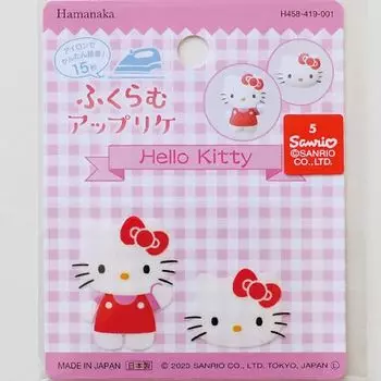 Аппликация Hamanaka Patch Puffy Sanrio Hello Kitty Сделано в Японии Термонаклейка H458-419-001