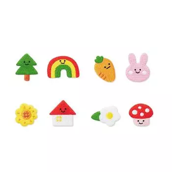 аппликация на липучке MESRINA для мальчика и девочки, модная аппликация на липучке с вышивкой (Цветник 8 предметов-набор)