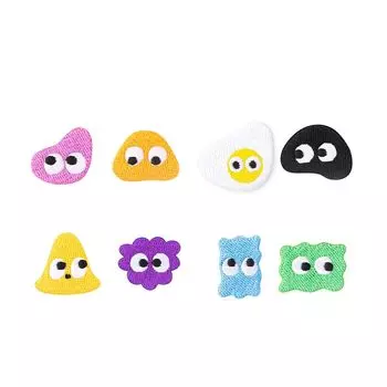 Аппликация на липучке с изображением животных и алфавита, стильная вышивка, набор из 8 предметов (Монстр-сет)