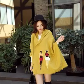 Аппликация на подиуме в Милане, красивый женский шарф, теплая шаль, осенне-зимний модный шарф, женщины 185*65cm красный