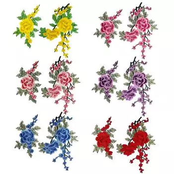 Аппликация с подвесками, аксессуары для одежды, модная швейная нашивка 1 шт., популярная, своими руками, высококачественная вышивка, цветок, полиэстер, нашивки для одежды 10