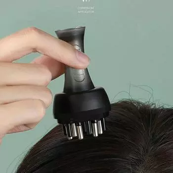 Аппликатор для кожи головы Жидкая расческа для волос Лечение кожи головы Эфирное масло Направляющая массажная щетка для роста волос Сыворотка для роста волос Устройство для нанесения масла чёрный