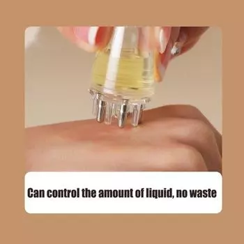 Аппликатор для кожи головы Жидкая расческа для корней волос Массажная расческа для роста волос Сыворотка Масло Питательная Жидкость Руководство по уходу за кожей головы против выпадения волос чёрный