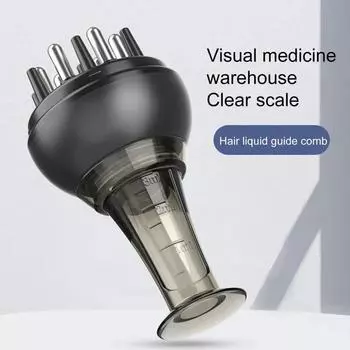 Аппликатор для кожи головы, жидкая расческа, емкость 1–5 мл, видимый контейнер, массажная сыворотка для роста волос, эфирное масло, жидкий направляющий массажер красный