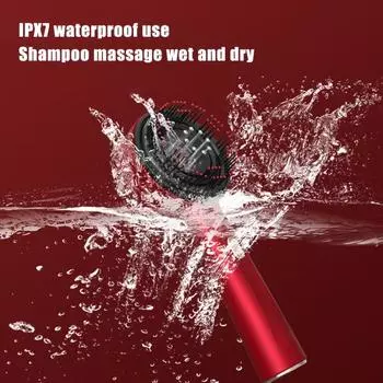 Аппликатор для нанесения масла на волосы, электрическая щетка для волос, водонепроницаемая, IPX7, перезаряжаемая, 3 режима, регулируемая чёрный