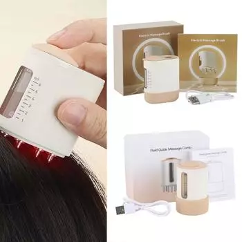 Аппликатор для нанесения масла на волосы и электрический массажер для кожи головы 2 в 1 Массажер для нанесения масла на кожу головы Электрический аппликатор для нанесения масла на волосы A