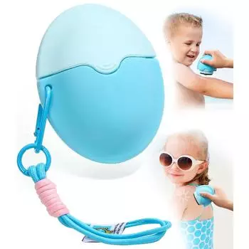 Аппликатор для нанесения солнцезащитного крема для детей и взрослых - без BPA и многоразовый, набор кистей для нанесения солнцезащитного крема с защитными колпачками, аппликатор для нанесения солнцезащитного лосьона, кисть для нанесения солнцезащитного кр