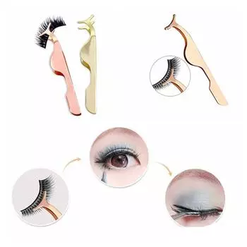 Аппликатор Вспомогательный зажим для наращивания ресниц Щипцы для наращивания ресниц из нержавеющей стали Пинцет для накладных ресниц