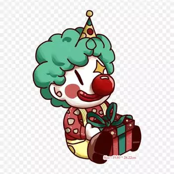 Апрельский день клоун, термопереносная печать, виниловые нашивки, наклейки для одежды, аппликации «сделай сам», моющиеся нашивки