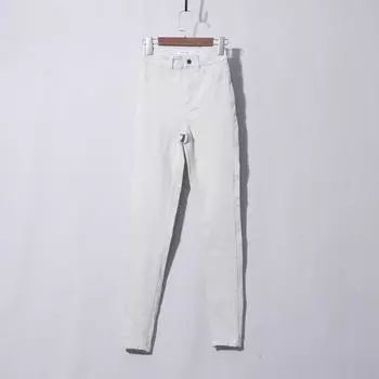 Apricot Skinny Jeans Denim Spring and Autumn High Waist Hip Lift Abdominal Elastic Skinny Tappered Pants Children Apricot 40(About XL)