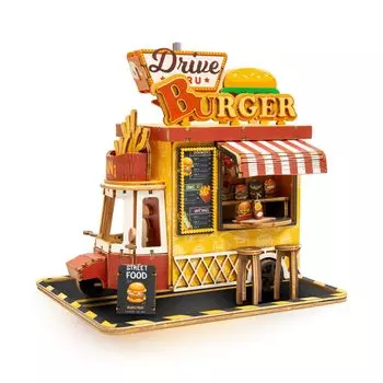 APRICUS 3D Puzzle Burger Truck Деревянный набор для творчества Обучающая игрушка