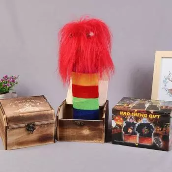 April Fool s Day gift startled, wooden box prank toy scary funny face scary prank Halloween gift funny play scary funny face