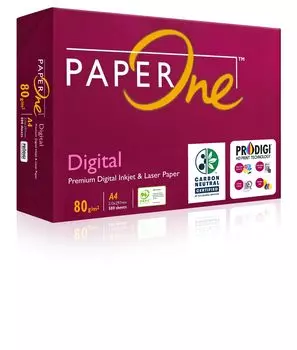 April High White Copy Paper PaperOne Digital 80GSM A4 Paper thickness Full color compatible Carbon neutral certification (500 sheets) 0.11mm
