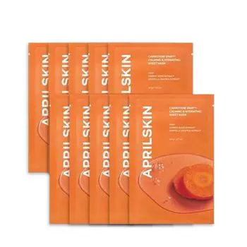 APRILSKIN Carrotene IPMP успокаивающая и увлажняющая тканевая маска 20 г*10 шт. P000DZRV - Face Mask