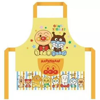 Apron Bandai 02920-28 Anpanman Genki 100x Yellow For Children 100cm