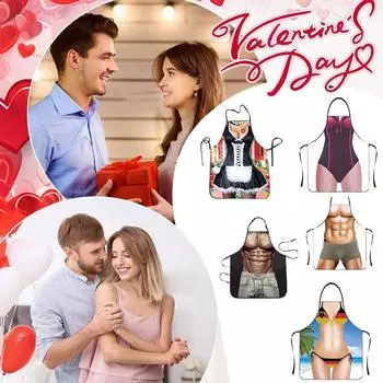 Apron Kitchen Funny Creative Cooking Grilling Baking Women Props Party Personalized Sexy Dressi Z2N2 3-1pcs