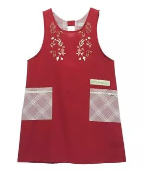 apron that covers the butt selectable cotton with pockets [Nishiki] Women s (ML/LL, sizes), poly, (Red/LL/k18983)