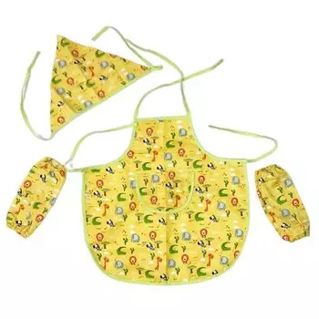 Apron Triangle Sling Arm Cover 3 Piece Set Animal Yellow For 90cm 120cm S20405404ONE SIZE S204054 Animal ONE [Sherry Mimi] Children s -