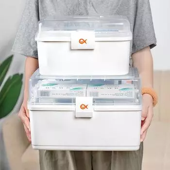 Аптечка большой емкости, бытовая многослойная пластиковая коробка для хранения лекарств, портативная медицинская коробка для первой помощи, большая аптечка