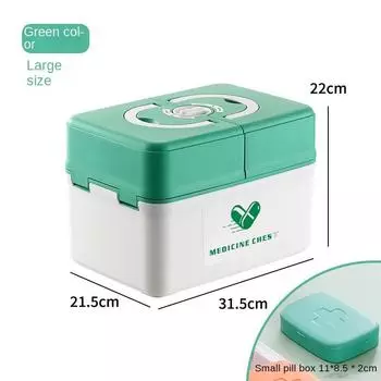 Аптечка большой емкости для хранения домашних лекарств, многослойная домашняя аптечка 31.5*21.5*22cm красный