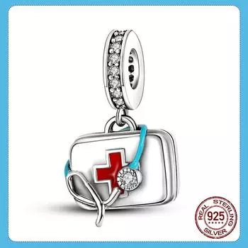 Аптечка, стетоскоп, подвеска, подвески, бусины, подходят для браслета, ожерелье, ювелирные изделия, подарок